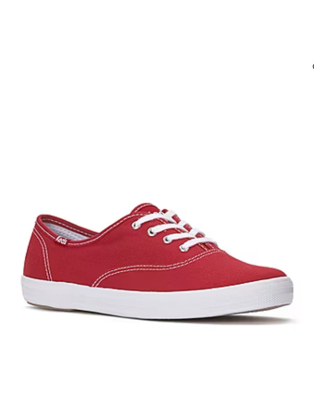 Keds Champion Canvas Lace-Up Sneakers Red